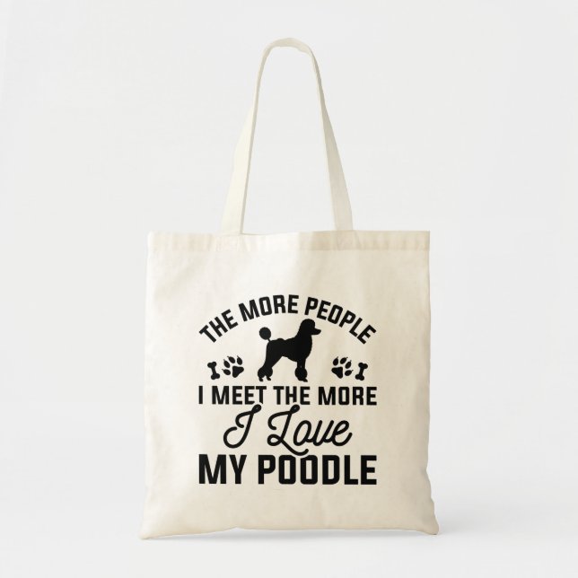 Bolso De Tela Me encanta mi caniche (Frente)