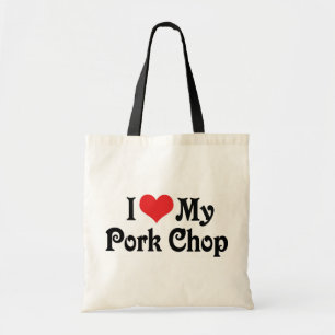 Bolso De Tela Me encanta mi chuleta de cerdo