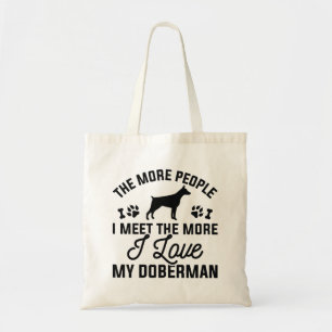 Bolso De Tela Me encanta mi Doberman