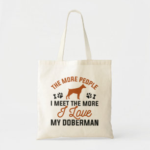 Bolso De Tela Me encanta mi Doberman