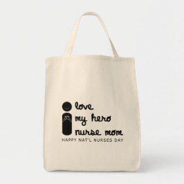 Bolso De Tela me encanta mi enfermera heróica mamá día nacional