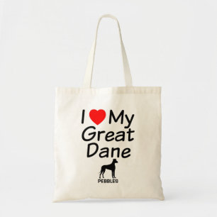 Bolso De Tela Me Encanta Mi Gran Perro Danés