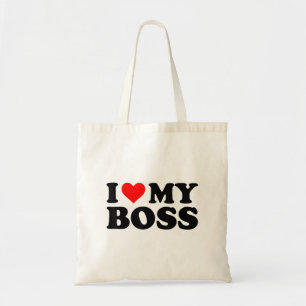 Bolso De Tela Me Encanta Mi Jefe Funny Red Heart Boss Yo Corazón
