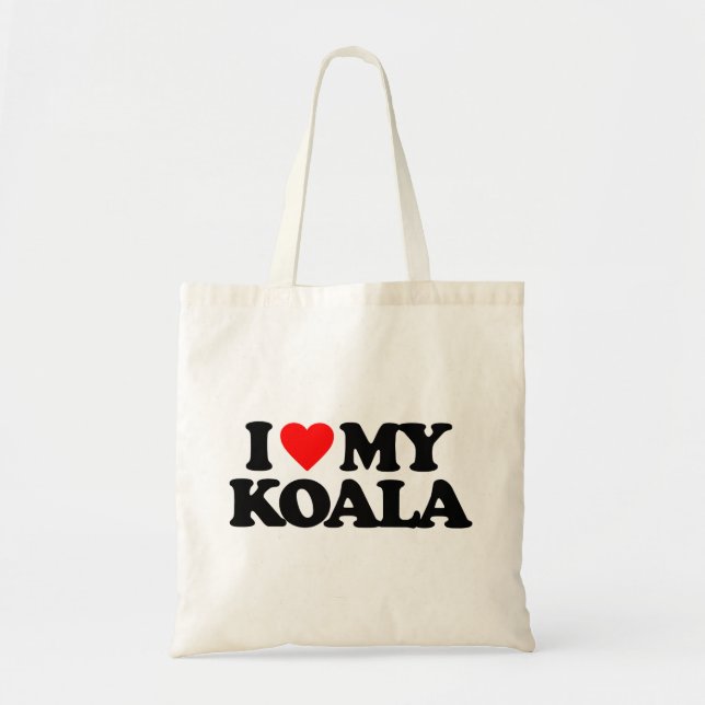 BOLSO DE TELA ME ENCANTA MI KOALA (Frente)