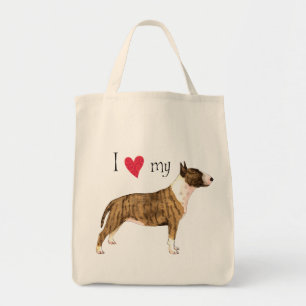Bolso De Tela Me encanta mi Mini Bull Terrier