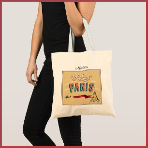 Bolso De Tela Me encanta Paris Vintage Travel Poster