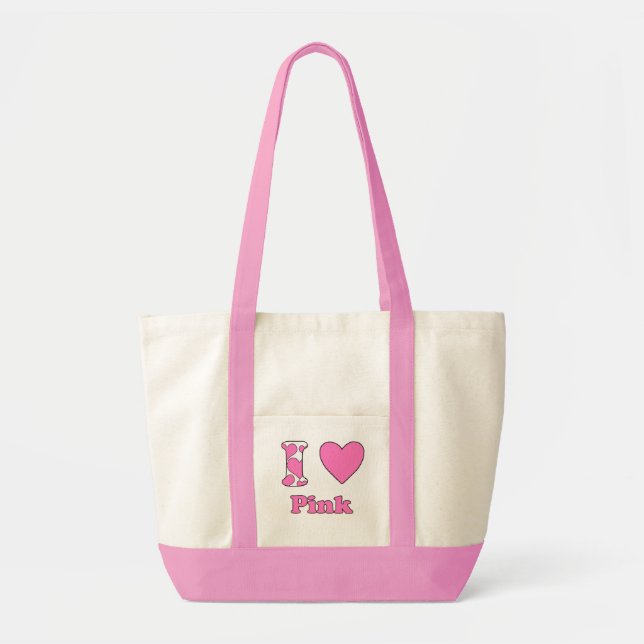 Bolso De Tela Me encanta Pink (Frente)