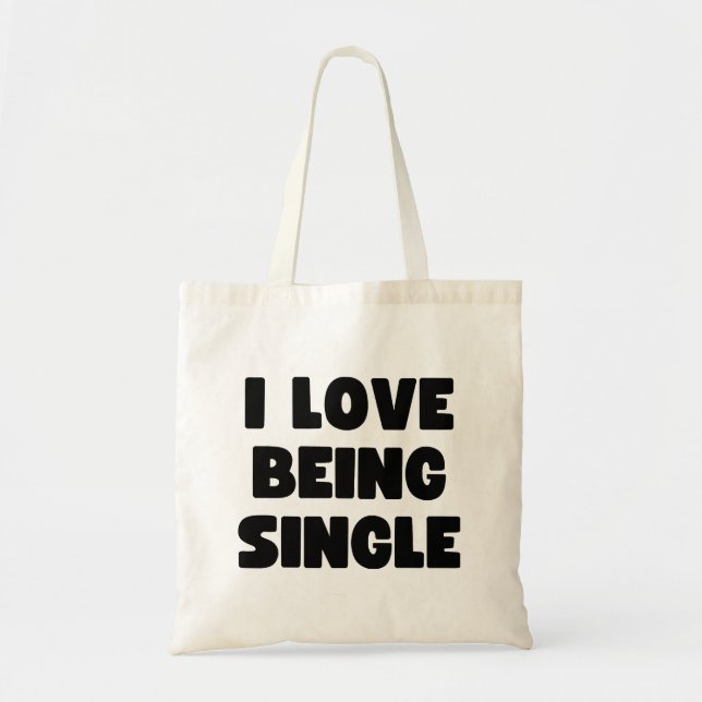 Bolso De Tela Me encanta ser soltero (Frente)