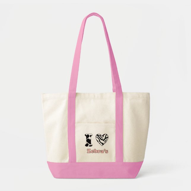 Bolso De Tela Me encanta Zebra's (Frente)