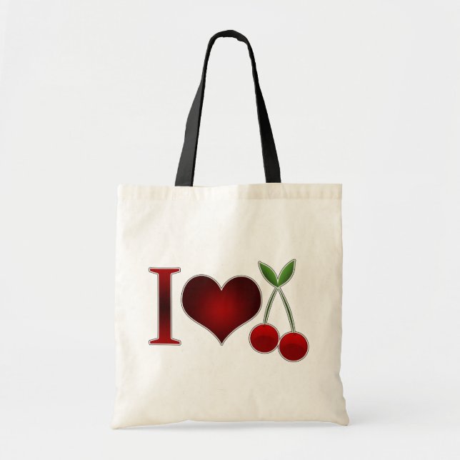 Bolso De Tela Me encantan las cerezas (Frente)