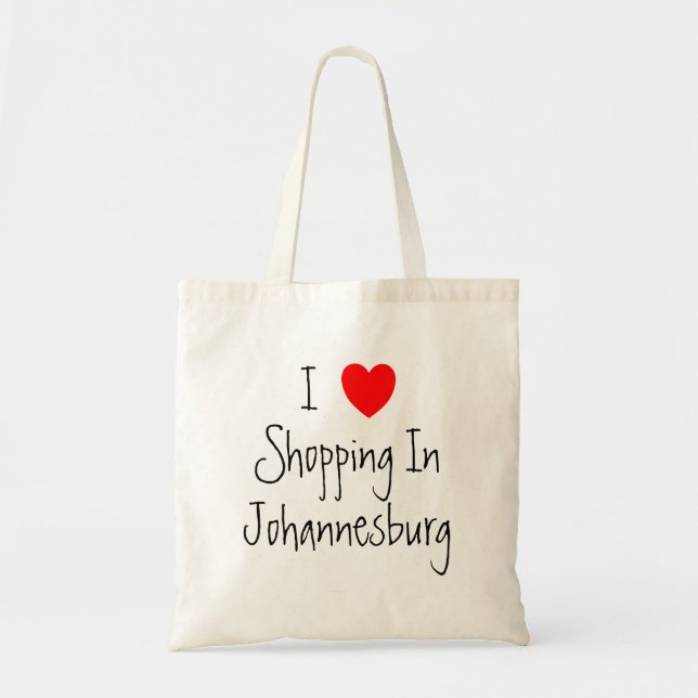 Bolso De Tela Me Encantan Las Compras En Johannesburgo (Frente)