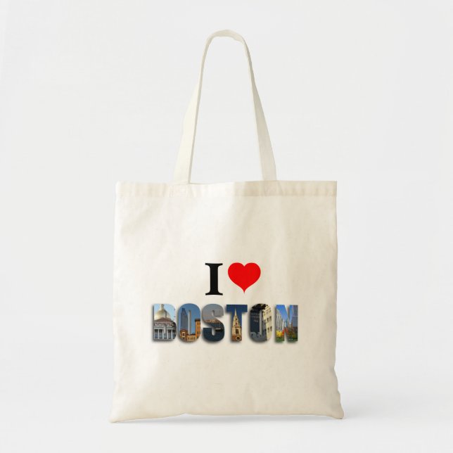 Bolso De Tela Me encantan las fotos de Boston Massachusetts Trav (Frente)