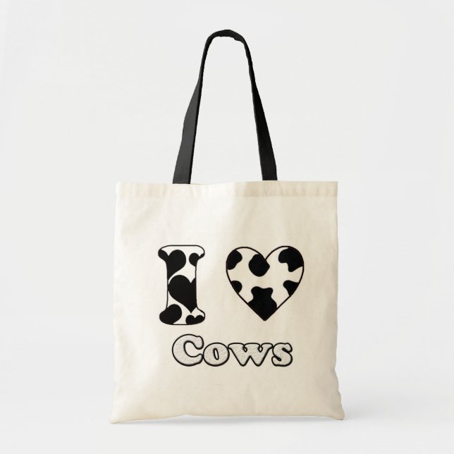 Bolso De Tela Me encantan las vacas (Frente)