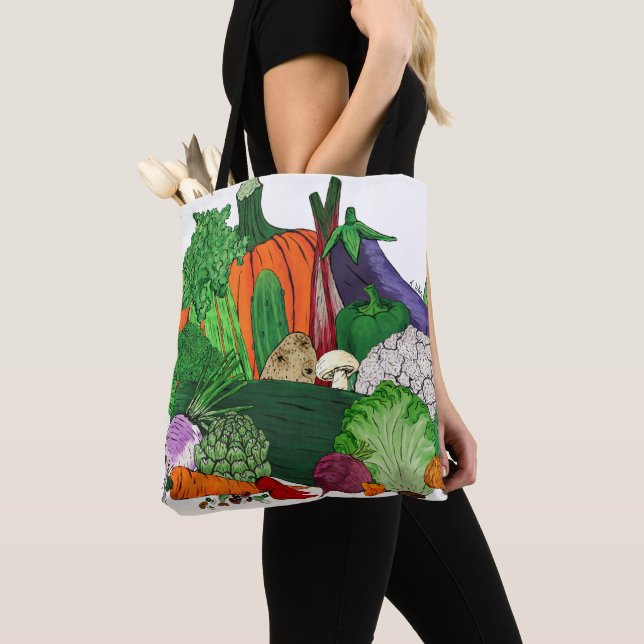 Bolso De Tela Me encantan las verduras (Detalle)