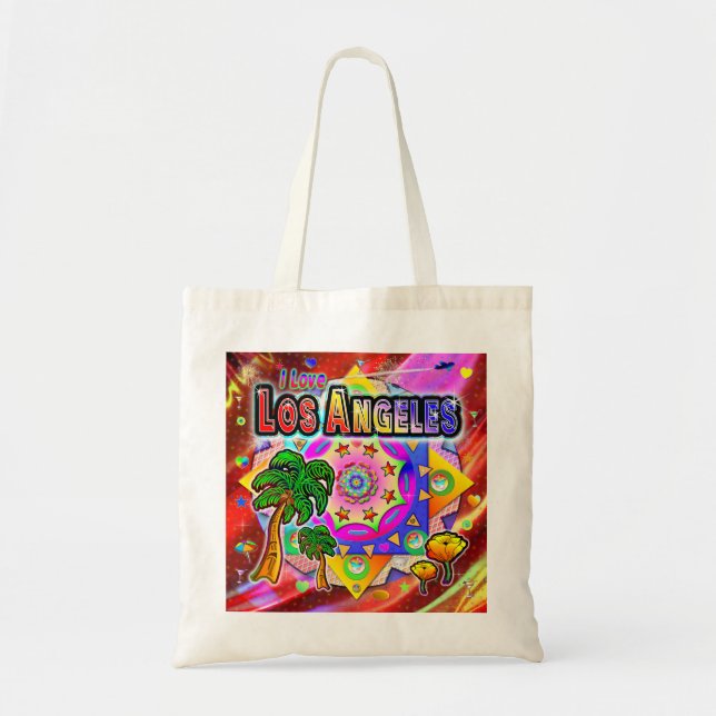 Bolso De Tela ME ENCANTAN Los Angeles Tropical Friends Tote Bag (Frente)