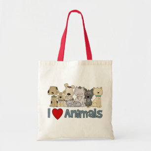 Bolso De Tela Me encantan los animales