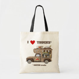 Bolso De Tela Me encantan los camiones (Coffee Trucks)