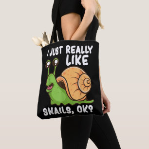 Bolso De Tela Me Encantan Los Caracoles, Vale Chistoso Amante De