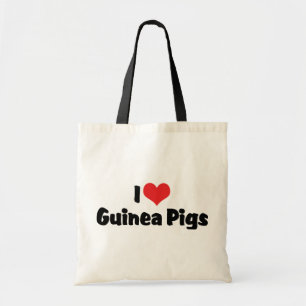 Bolso De Tela Me encantan los cerdos de Guinea del corazón