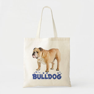 Bolso De Tela Me encantan los corazones azules del perro cachorr