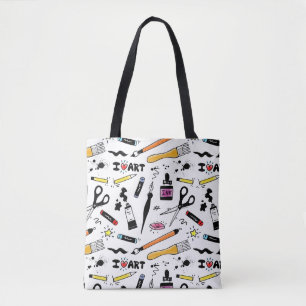 Bolso De Tela Me encantan los suministros de arte
