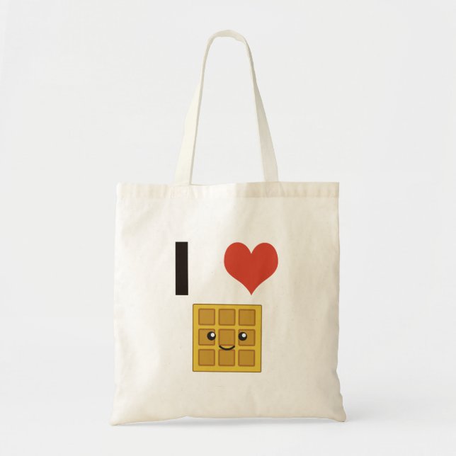 Bolso De Tela Me encantan los Waffles (Frente)