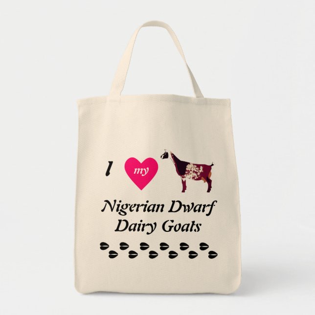 Bolso De Tela Me encantan mis cabras lecheras nigerianas (Frente)