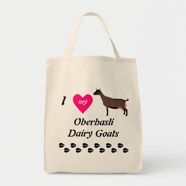 Bolso De Tela Me encantan mis cabras lecheras Oberhasli