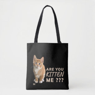 Bolso De Tela "¿ME ESTÁS MATANDO?" lindo gato gracioso