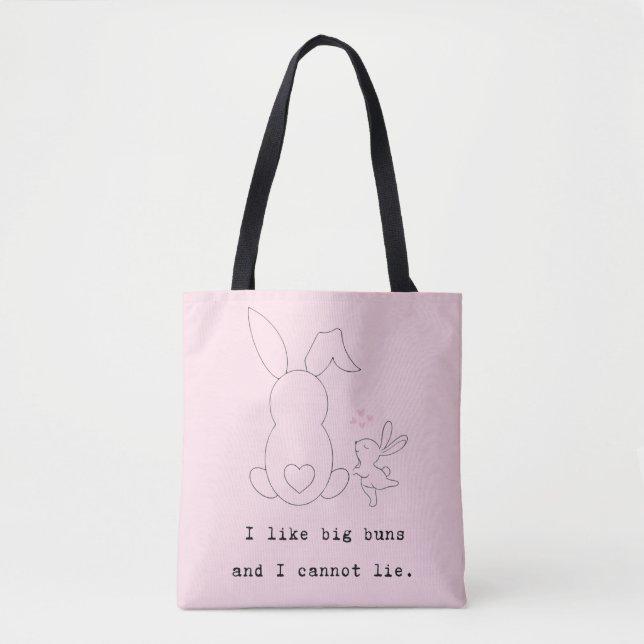 Bolso De Tela Me Gusta Big Bun(nies) (Anverso)