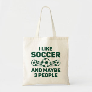 Bolso De Tela Me Gusta El Fútbol Y Quizá 3 Personas