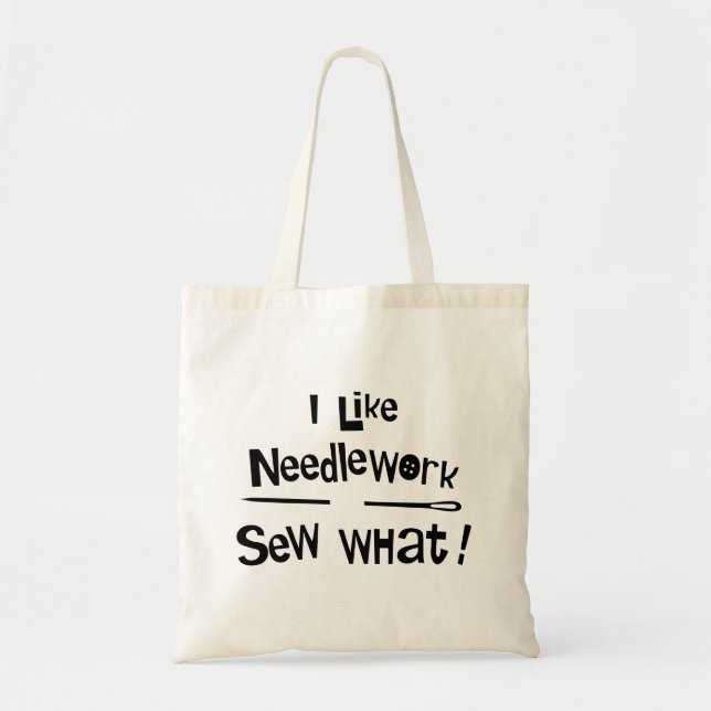 Bolso De Tela Me Gusta El Needlework (Frente)