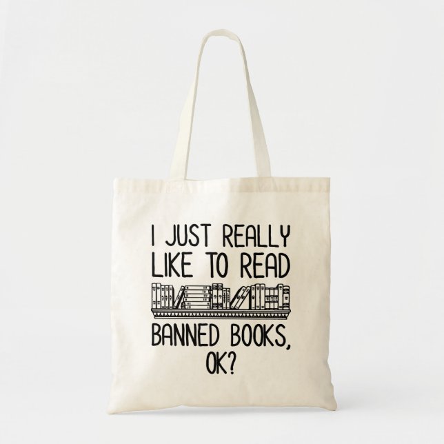 Bolso De Tela Me Gusta Leer Libros Prohibidos, ¿De Acuerdo? (Frente)