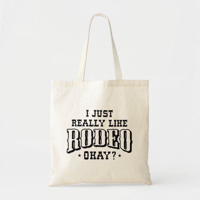 Bolso De Tela Me Gusta Mucho Rodeo Bien (Frente)