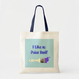 Bolso De Tela "Me gusta pintar cosas" Pincel de pintura