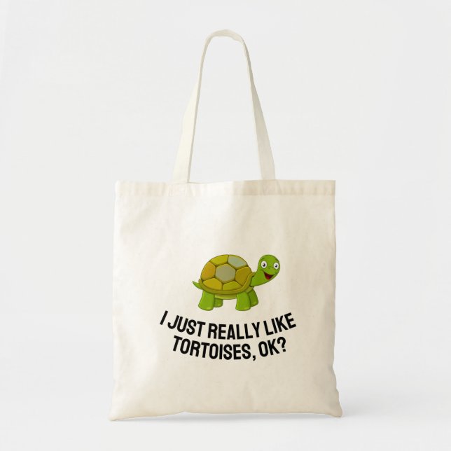 Bolso De Tela Me Gusta Realmente Tortoises Ok Cuesta Tortoise (Frente)