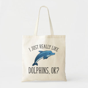 Bolso De Tela Me Gustan Los Delfines, ¿De Acuerdo?