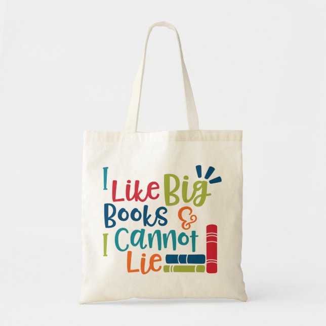 Bolso De Tela Me Gustan Los Grandes Libros (Frente)