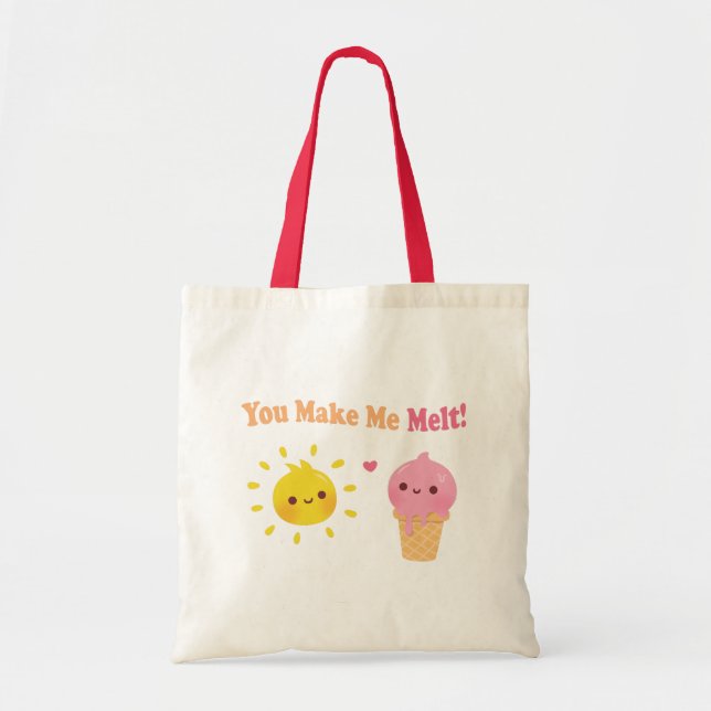 Bolso De Tela Me haces fundir, tomar sol y helados (Frente)