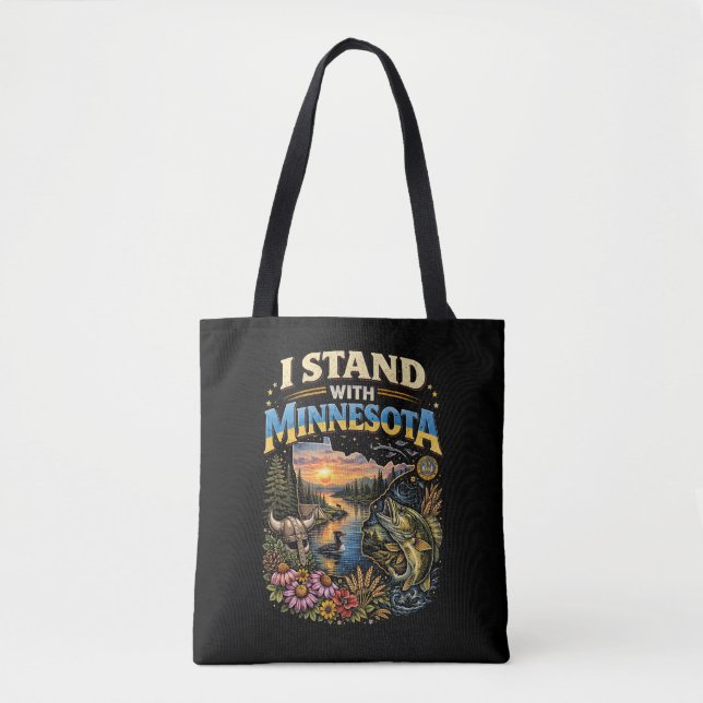 Bolso De Tela Me mantengo con Minnesota (Anverso)
