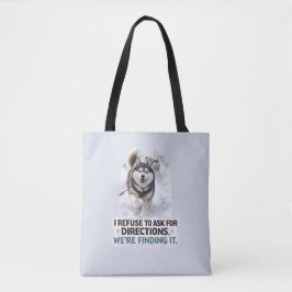 Bolso De Tela Me niego a pedir direcciones cita divertida de hus