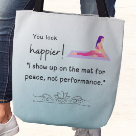 Bolso De Tela Me presenté por la paz en el tapete, no por la act