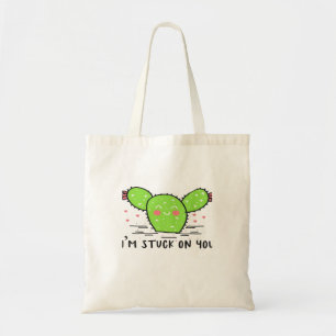 Bolso De Tela Me quedo pegado a ti Cactus Estilo de planta linda