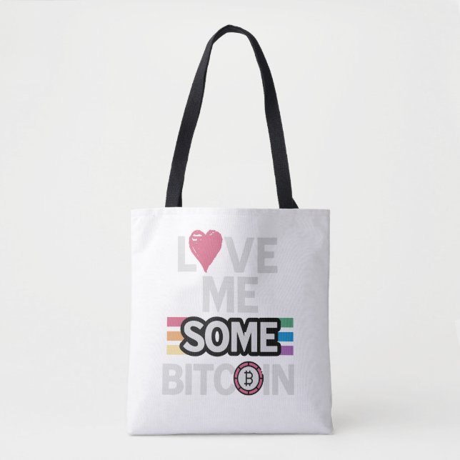 Bolso De Tela "Me quiero un poco de Bitcoin" Tote Bag (Anverso)