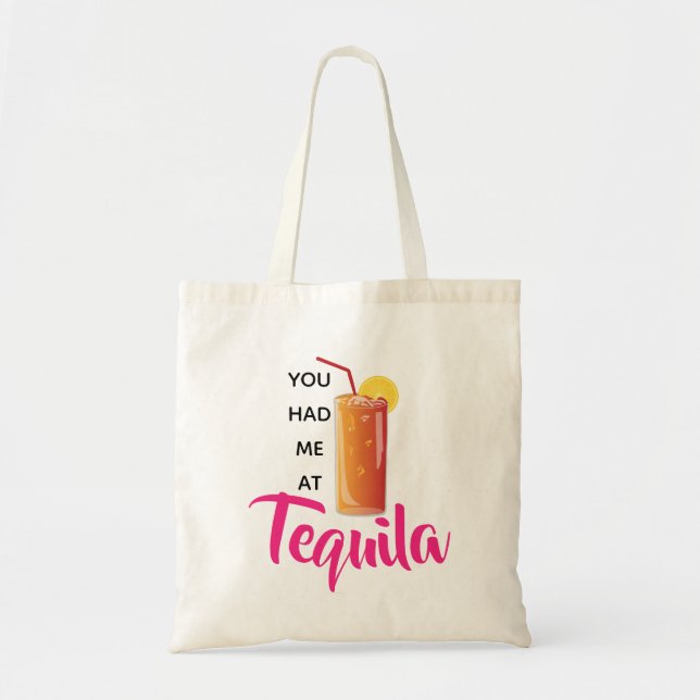 Bolso De Tela Me Tenías En La Cita De Tequila Fun (Frente)