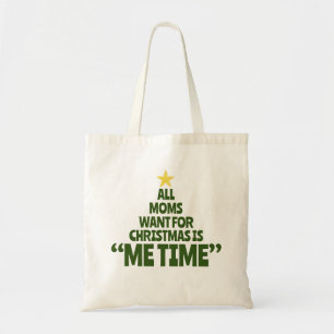 Bolso De Tela Me Time Simple Christmas Tree Typography Tothe Bag