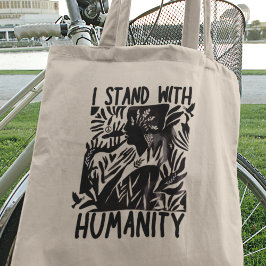 Bolso De Tela Me uno a la humanidad Paz mundial Unidad Solidarid