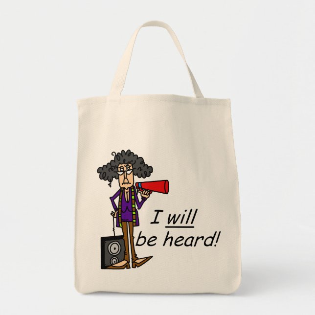 Bolso De Tela Me van a oír. (Frente)