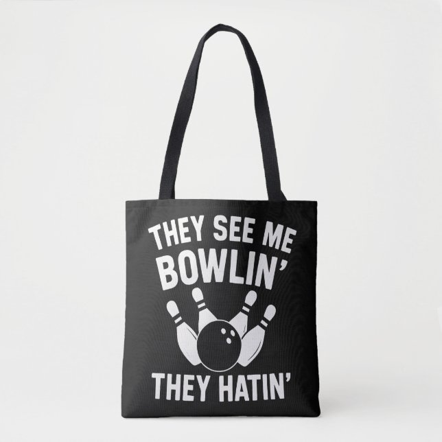 BOLSO DE TELA ME VEN BOWLÍN, ME ODIAN (Anverso)