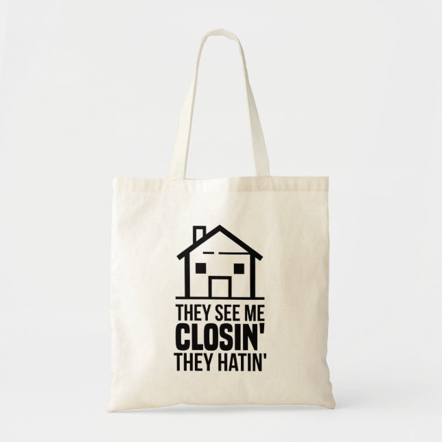 Bolso De Tela Me Ven Cerrando Y Odian La Propiedad Inmobiliaria (Frente)